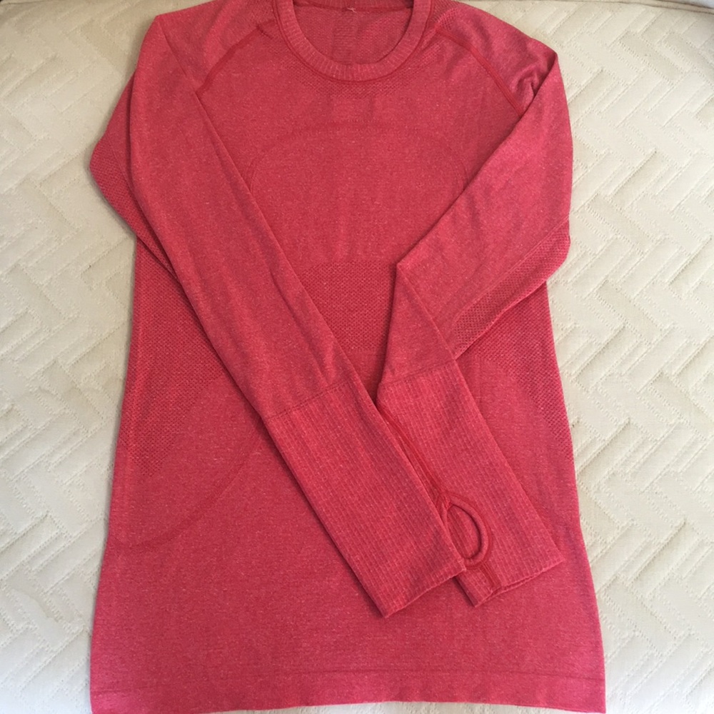 Lululemon Athletica Swiftly Crew Neck--Coral/Red